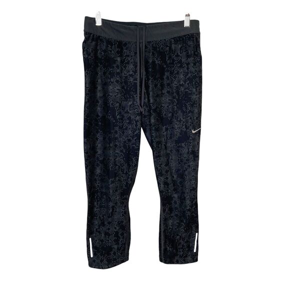 Nike Sri-Fit Womens Relay Crop Reflective Running Pants Size M Medium Legging - Picture 1 of 12